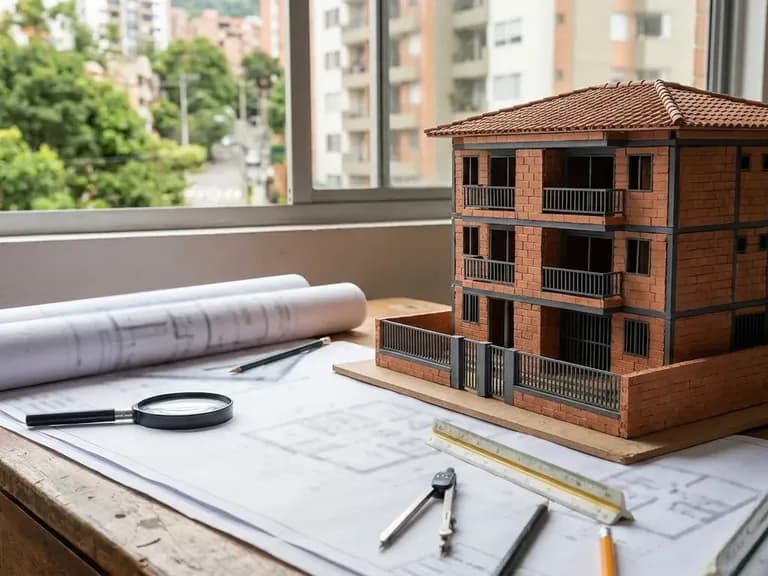 İnşaat masasında bulunan projeler ve model üzerinden yapı kullanım izinleri vurgulanıyor.